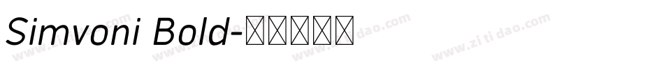 Simvoni Bold字体转换